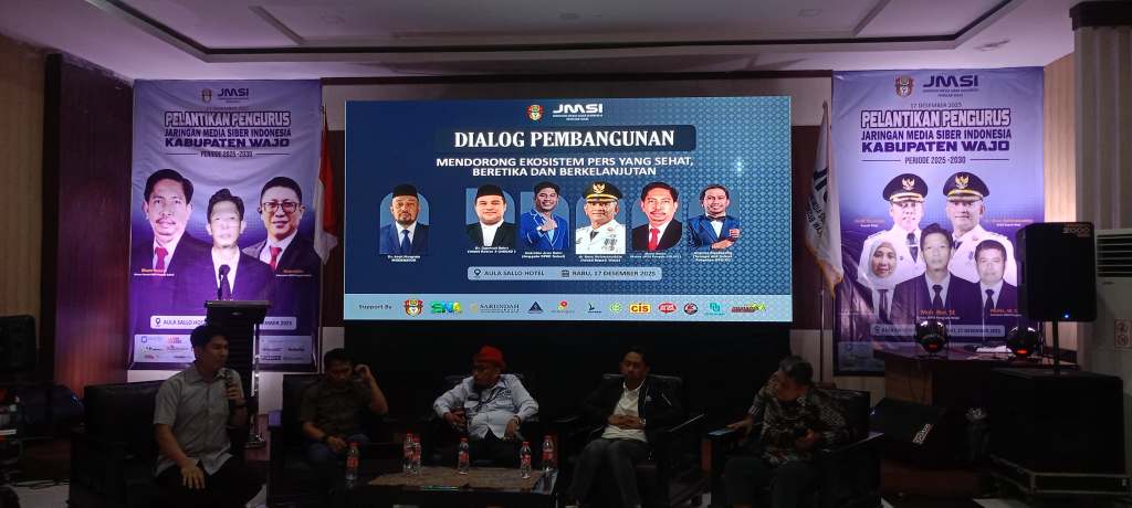 Pelantikan JMSI Wajo Dirangkaikan Dialog Pembangunan, Dorong Ekosistem Pers yang Sehat, Beretika, dan&nbsp;Berkelanjutan
