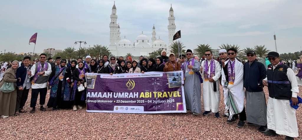 Kekompakan jama’ah umroh PT ABI (Arafah Berdikari Insani (Travel Haji & Umroh) alamat BTP jl tamalanrea selatan 2 blok M/ 11, kota&nbsp;Makassar.