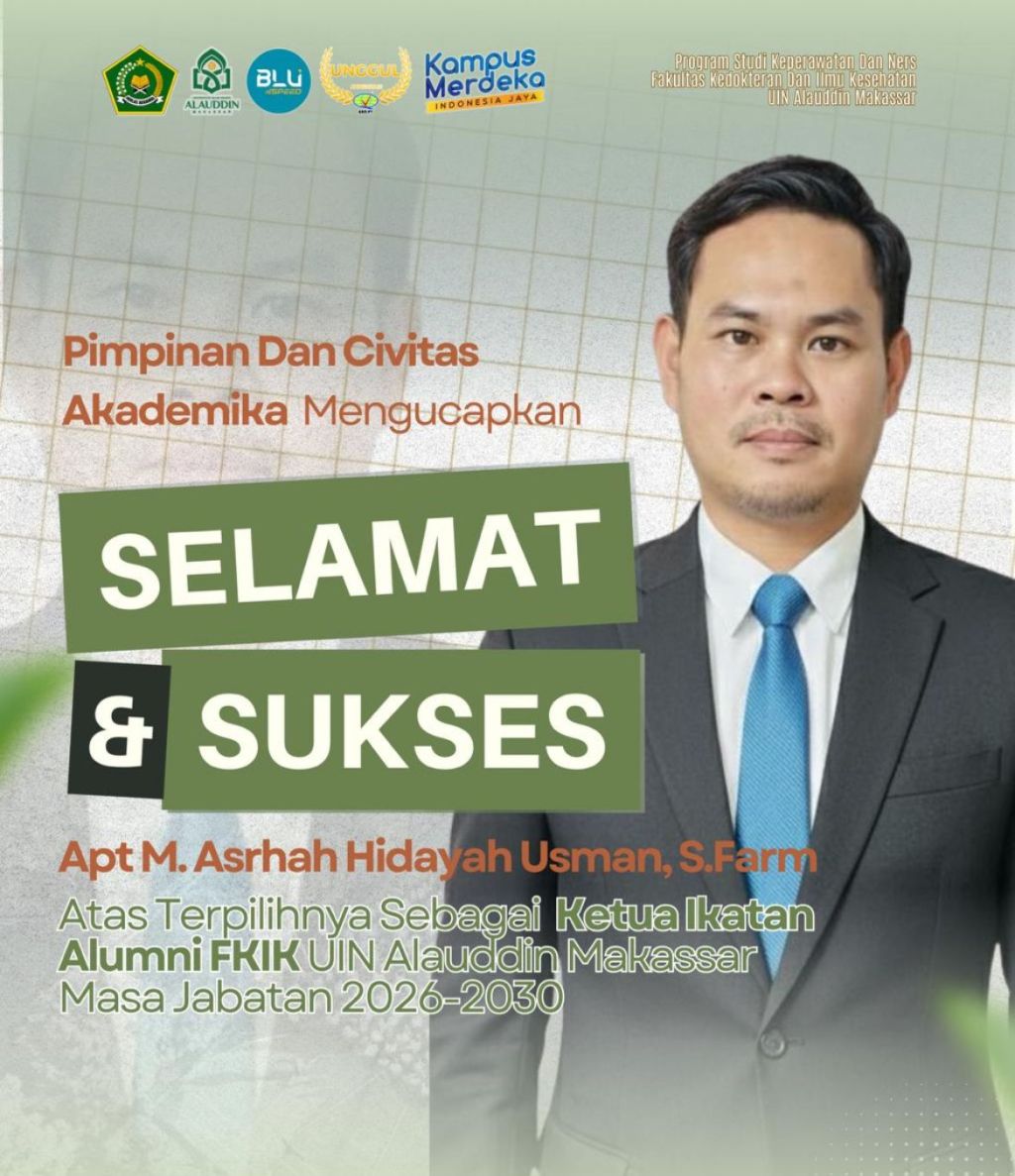 M. Asrah Hidayah Usman, S.Farm Terpilih sebagai Formatur Ketua IKA FKIK UIN Alauddin Makassar Periode&nbsp;2025–2030