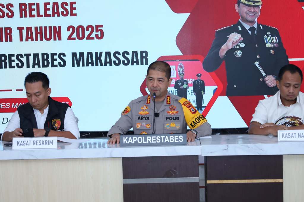 Kriminalitas Konvensional Turun, Polrestabes Makassar Catat Lonjakan Pengungkapan Narkotika&nbsp;2025