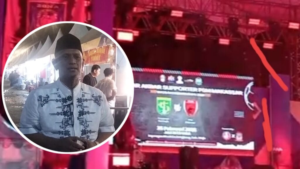 Sambil Nobar PSM, Wabup Wajo dr Baso Rahmanuddin Blusukan ke Tenant UMKM di Lapangan Merdeka