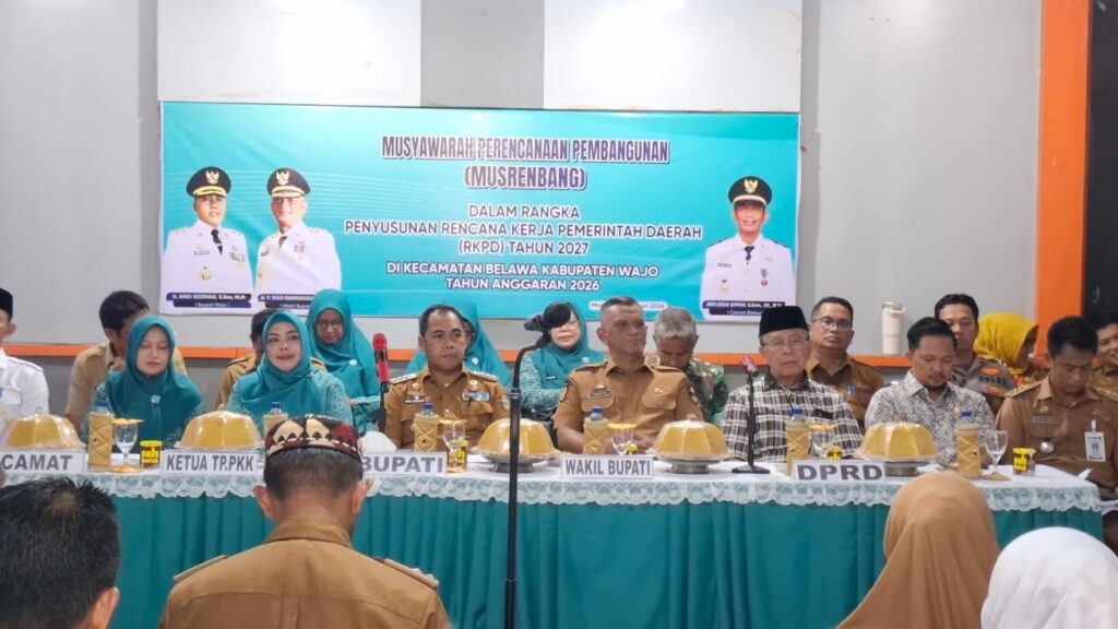 Perkuat Sinergi Pembangunan, Pimpinan dan Anggota DPRD Wajo Kompak Hadiri Musrenbang Kecamatan Belawa