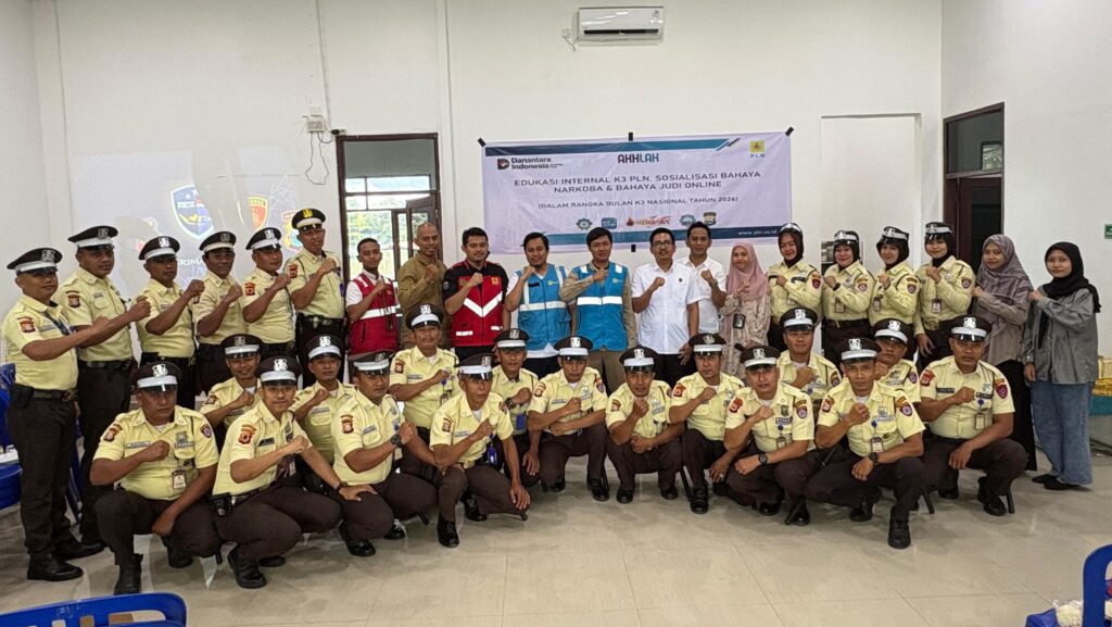 Peringati Bulan K3 Nasional, PLN ULP Sengkang Gandeng Polres Wajo Sosialisasi Bahaya Narkoba dan Judi Online