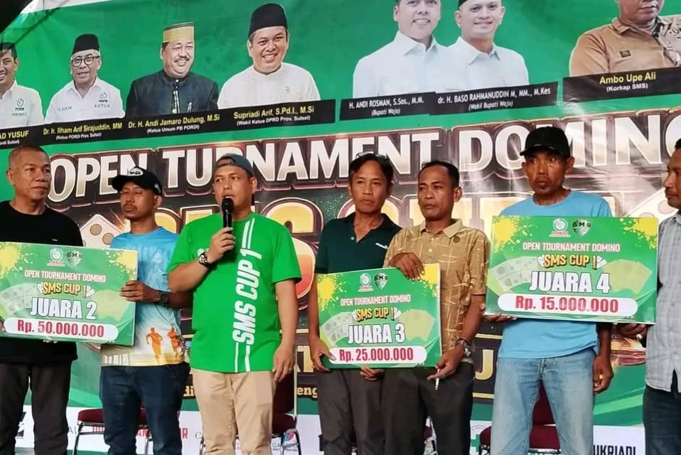 Turnamen Domino SMS Cup Dongkrak Ekonomi Wajo, Perputaran Uang Diperkirakan Capai Rp3 Miliar