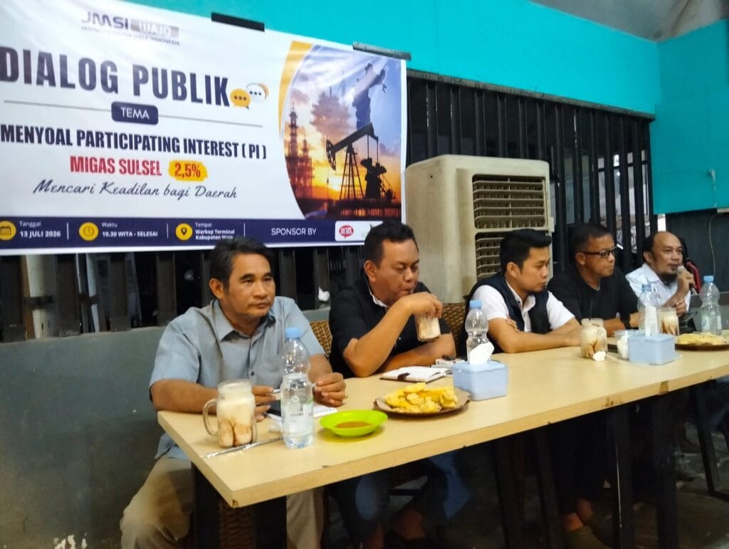 Dialog Publik JMSI Wajo Desak Evaluasi PI Migas 2,5 Persen, Nilai Belum Penuhi Rasa Keadilan bagi Daerah